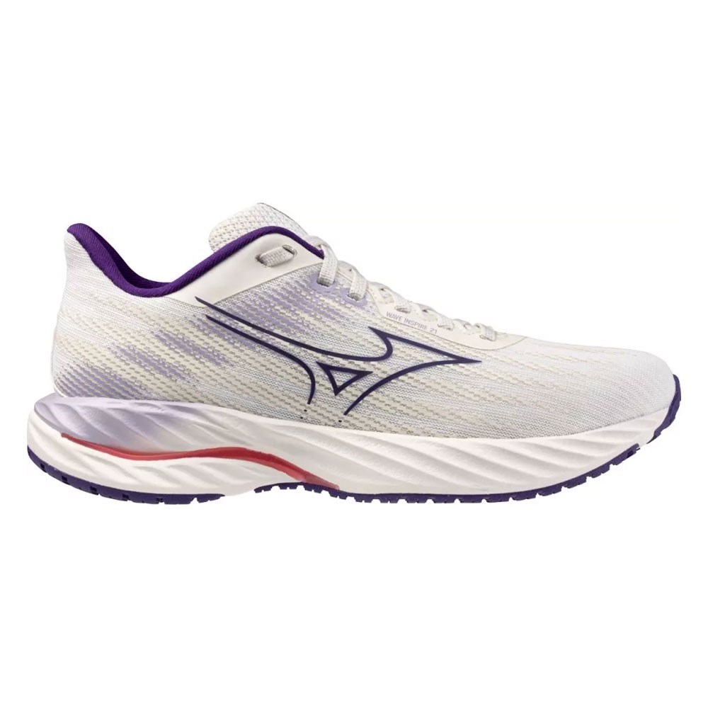 Image of Mizuno Wave Inspire 21 Bianco Viola - Scarpe Running Donna EUR 38,5 / UK 5,5068