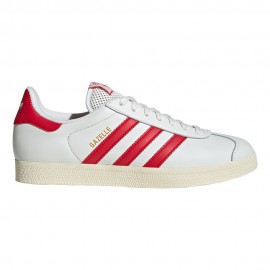 ADIDAS Originals Gazelle Lea Bianco Rosso - Sneakers Uomo