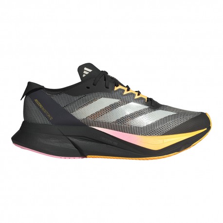 ADIDAS Adizero Boston 12 Nero Argento Arancio - Scarpe Running Donna