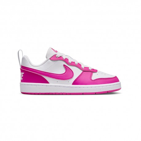 Nike Court Borough Low Recraft Gs Bianco Fucsia - Sneakers Bambina