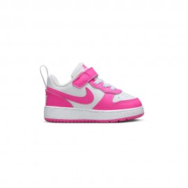 Nike Court Borough Low Recraft Td Bianco Fucsia - Sneakers Bambina