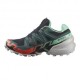 Salomon 6 GORE-TEX Nero Electric Verde Cher - Scarpe Trail Running Donna