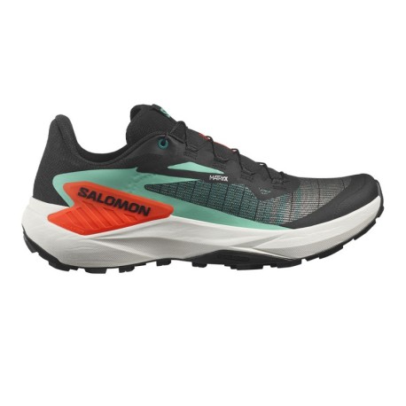 Salomon Nero Electric Verde Cherry Tomato - Scarpe Trail Running Uomo