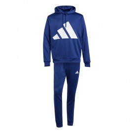 ADIDAS Tuta Sportiva Con Cappuccio Blu Uomo