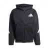 ADIDAS Felpa Palestra Full Zip Con Cappuccio Nero Uomo