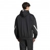 ADIDAS Felpa Palestra Full Zip Con Cappuccio Nero Uomo