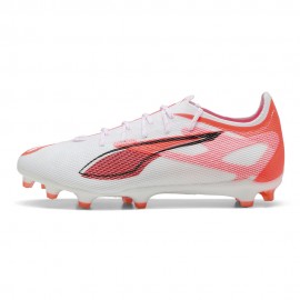 Puma Ultra 5 Pro Fg Ag Bianco Nero Rosso - Scarpe Da Calcio Uomo