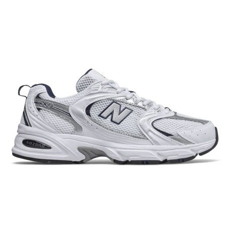 New Balance 530 Mesh Bianco Nero Argento - Sneakers Uomo