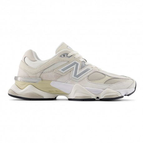 New Balance 9060 Mesh Lea Sabbia Argento - Sneakers Donna