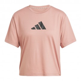 ADIDAS Maglietta Palestra Logo Train Rosa Donna