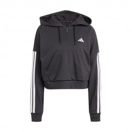 ADIDAS Felpa Palestra Con Cappuccio Essential Nero Donna