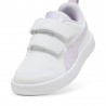 Puma Courtflex V3 Ps Dotty Bianco Lilla Pois - Scarpe da Ginnastica Bambina