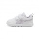 Puma Courtflex V3 Td Dotty Bianco Lilla Pois - Scarpe da Ginnastica Bambina