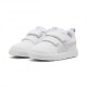 Puma Courtflex V3 Td Dotty Bianco Lilla Pois - Scarpe da Ginnastica Bambina