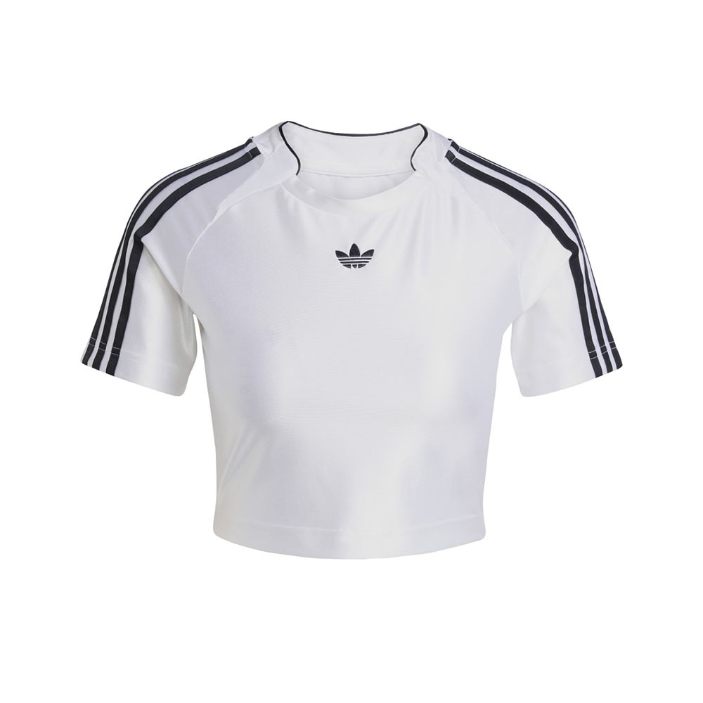 Image of ADIDAS Originals Cropped T-Shirt Adicolor Teamgeist Bianco Donna M068