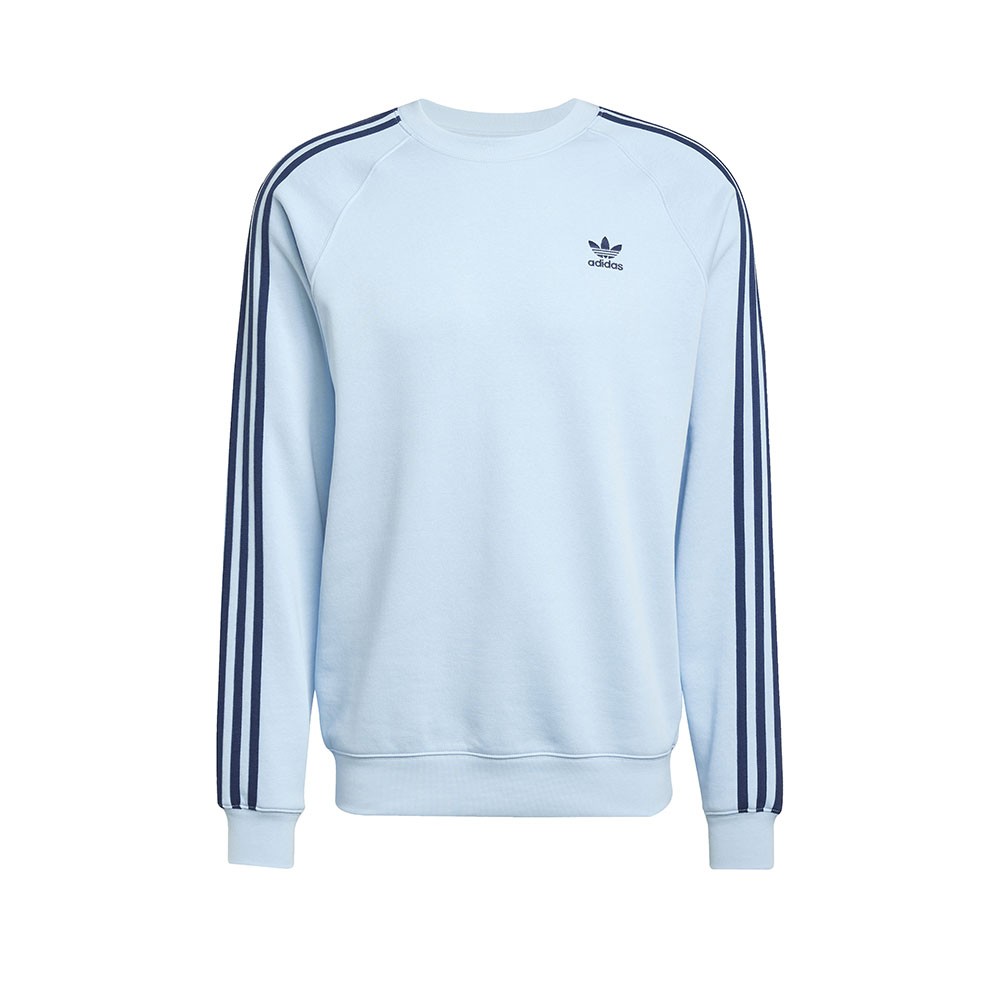 Image of ADIDAS Originals Felpa Girocollo Classics 3-Stripes Crew Celeste Uomo S068