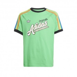 ADIDAS Originals T-Shirt 3-stripes Verde Bambino