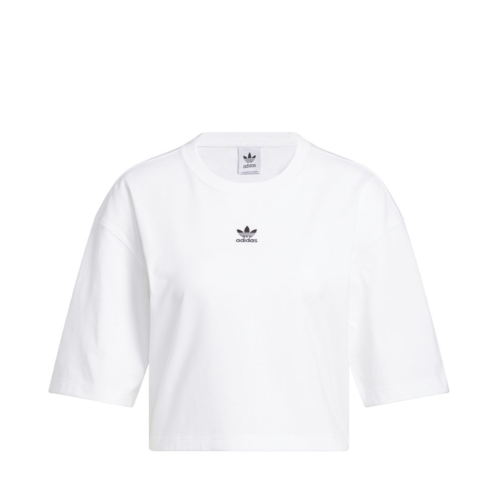 Image of ADIDAS Originals T-Shirt Essentials Crop Bianco Donna XS068