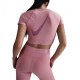 Nike Top Palestra Pro Manica Corta Rosa Donna