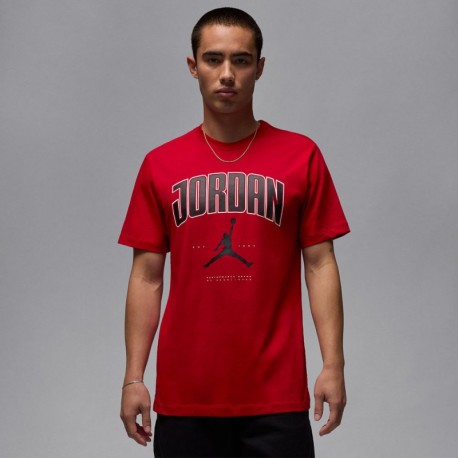 Nike Jordan T-Shirt Big Logo Rosso Uomo