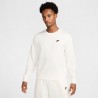 Nike Felpa Girocollo Logo Piccolo Bianco Uomo