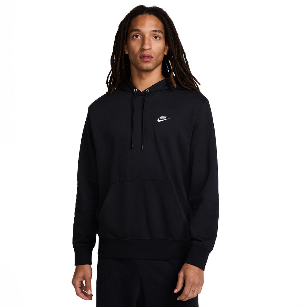 Image of Nike Club Felpa Con Cappuccio Nero Uomo S068