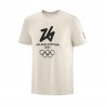 Salomon T-Shirt Milano Cortina 2026 Olympic Logo Bianco Beige Uomo