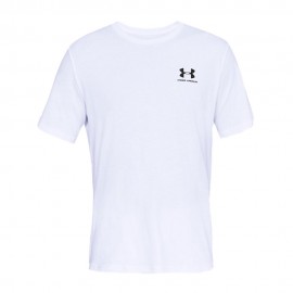 Under Armour Maglietta Palestra Logo Piccolo Bianco Uomo