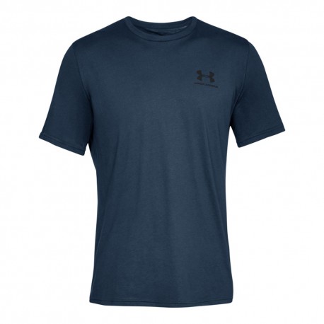 Under Armour Maglietta Palestra Logo Piccolo Blu Uomo