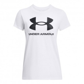 Under Armour Maglietta Palestra Rival Big Logo Bianco Donna