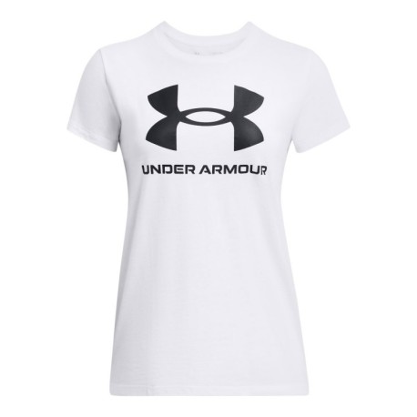 Under Armour Maglietta Palestra Rival Big Logo Bianco Donna