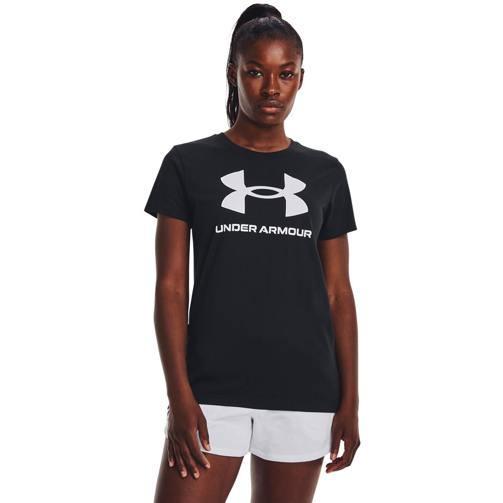 Image of Under Armour Maglietta Palestra Rival Big Logo Nero Donna XS068