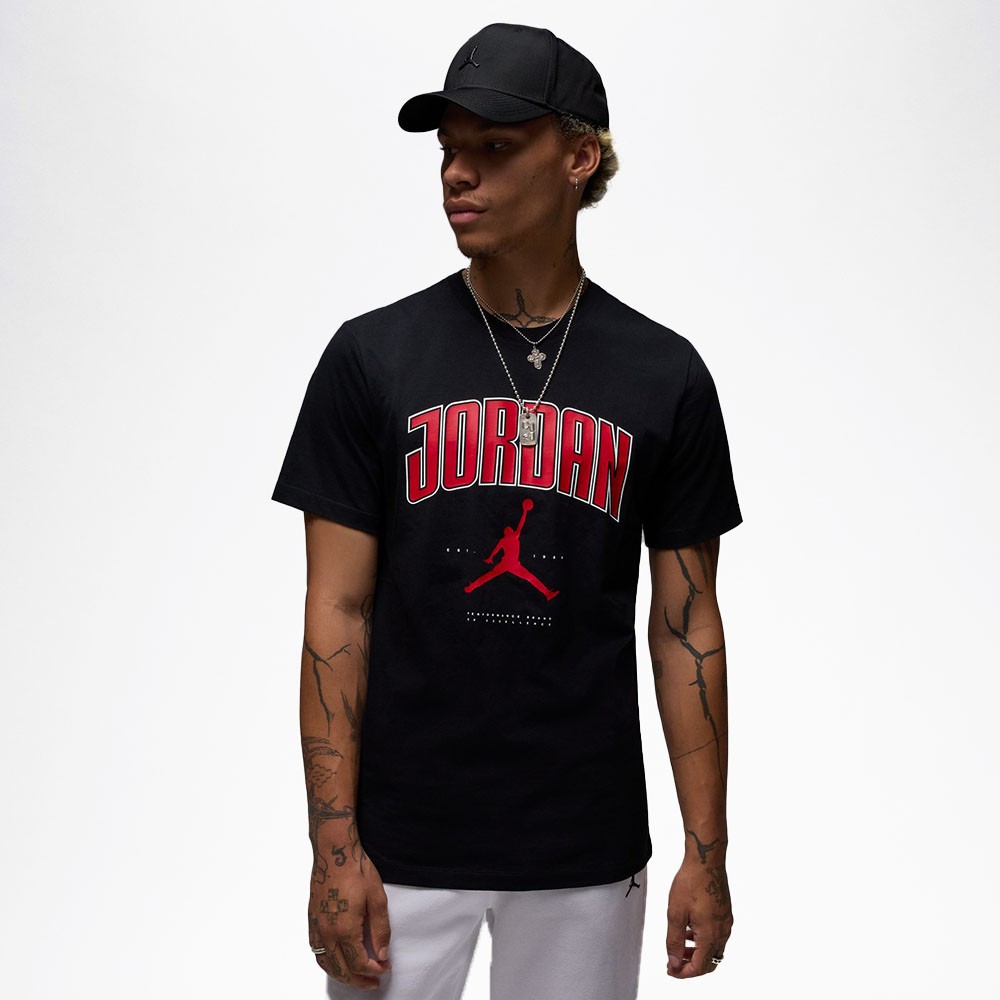 Image of Nike Jordan T-Shirt Big Logo Nero Uomo XL068