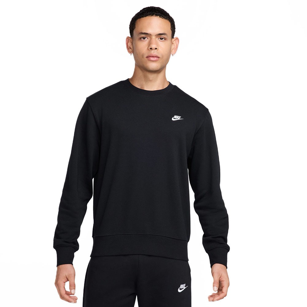 Image of Nike Club Felpa Girocollo Nero Uomo S068