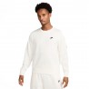 Nike Felpa Girocollo Logo Piccolo Bianco Uomo