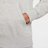 Nike Felpa Con Cappuccio Logo Piccolo Grigio Uomo