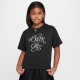 Nike Cropped T-Shirt Logo Nero Bambina