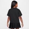 Nike Cropped T-Shirt Logo Nero Bambina