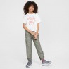 Nike Cropped T-Shirt Logo Bianco Bambina