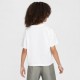 Nike Cropped T-Shirt Logo Bianco Bambina