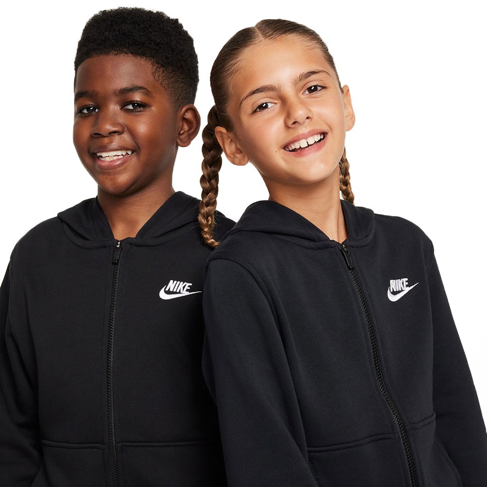 Image of Nike Club Felpa Con Cerniera Nero Bambino XL068