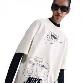 Nike T-Shirt Over Dance Bianco Donna