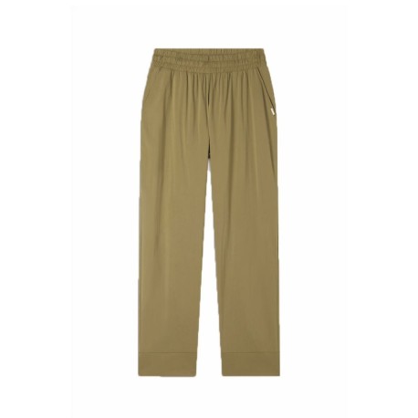 Freddy Pantaloni Con Polsino Slounge Verde Donna