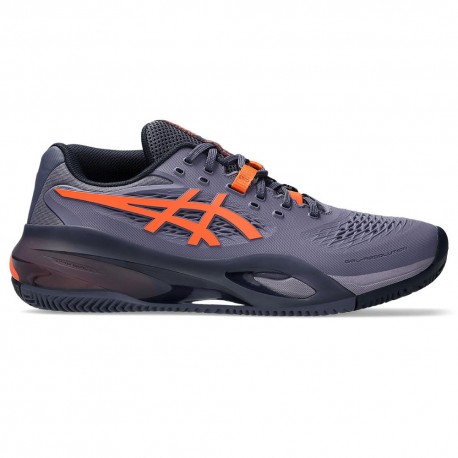 Asics Gel-Resolution X Clay Grigioish Purple Nova Arancio - Scarpe Da Tennis Uomo