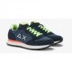 Sun 68 Tom Solid Nylon Fluo Navy Blu Arancio - Sneakers Uomo