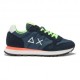 Sun 68 Tom Solid Nylon Fluo Navy Blu Arancio - Sneakers Uomo