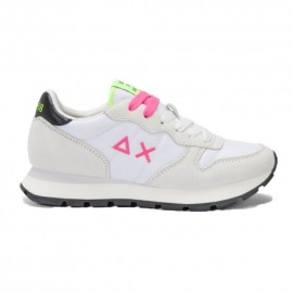 Sun 68 Ally Solid Nylon Bianco Fucsia Fluo - Sneakers Donna