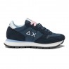 Sun 68 Ally Solid Nylon Navy Bianco - Sneakers Donna