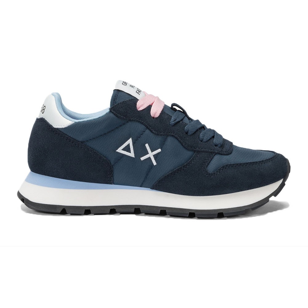 Image of Sun 68 Ally Solid Nylon Navy Bianco - Sneakers Donna EUR 39068