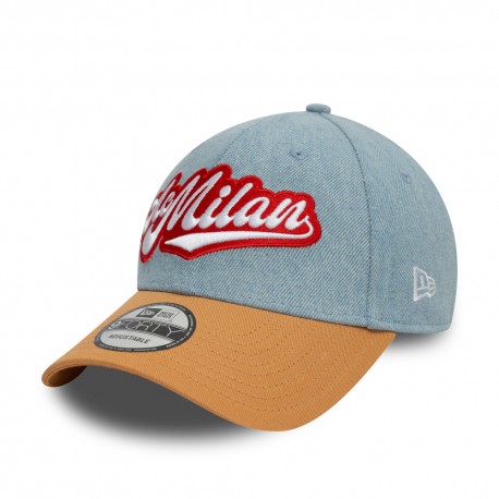 New Era Cappellino 9FORTY AC Milan Denim Blu